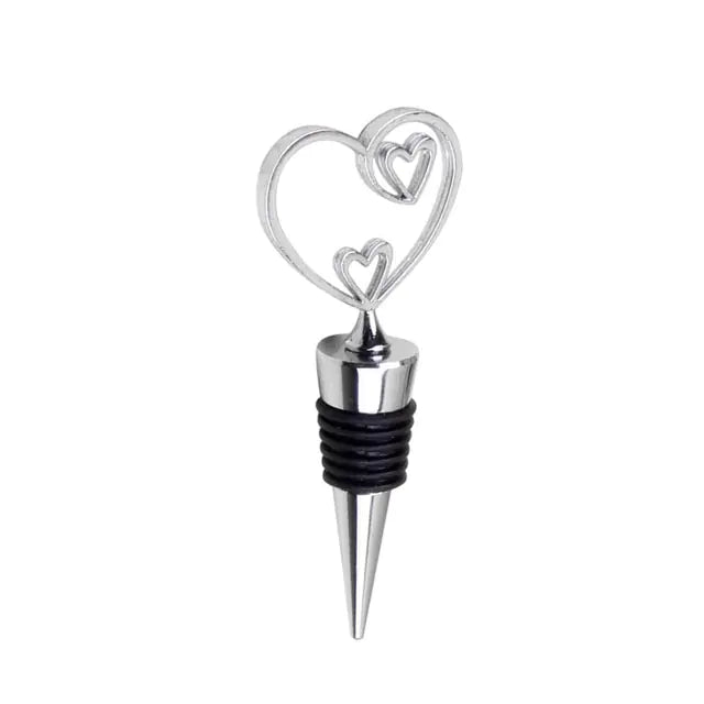 Zinc Alloy Wine Stopper Crystal Wine Champagne Bottle Stopper Vacuum Sealed Wedding Heart Gift Wine Pourer Stopper Dropshipping