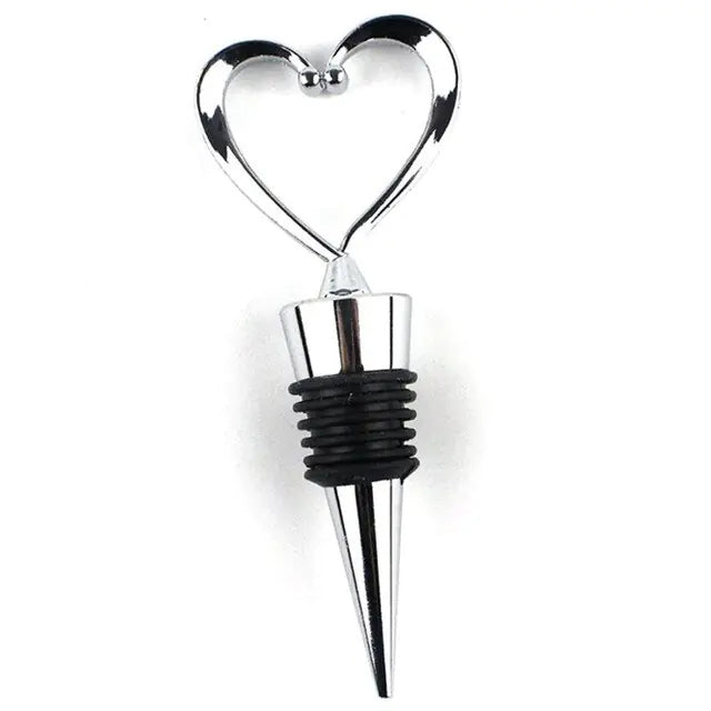 Zinc Alloy Wine Stopper Crystal Wine Champagne Bottle Stopper Vacuum Sealed Wedding Heart Gift Wine Pourer Stopper Dropshipping