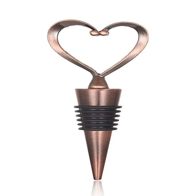 Zinc Alloy Wine Stopper Crystal Wine Champagne Bottle Stopper Vacuum Sealed Wedding Heart Gift Wine Pourer Stopper Dropshipping