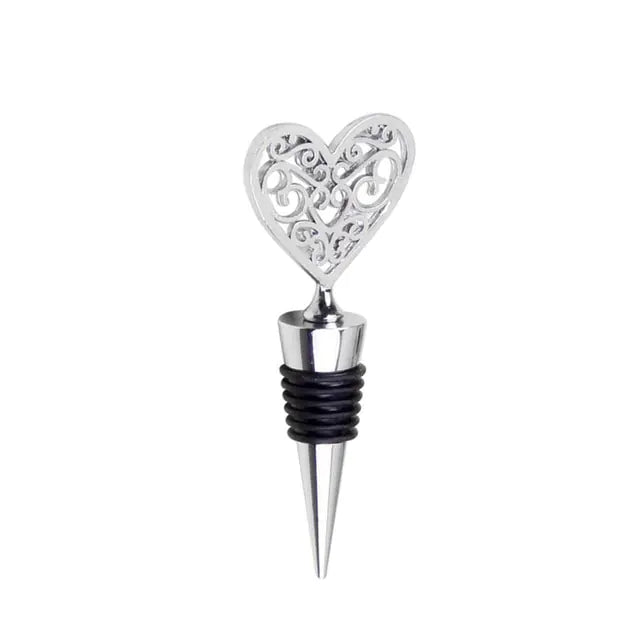 Zinc Alloy Wine Stopper Crystal Wine Champagne Bottle Stopper Vacuum Sealed Wedding Heart Gift Wine Pourer Stopper Dropshipping