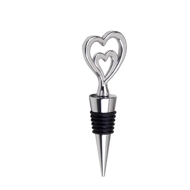 Zinc Alloy Wine Stopper Crystal Wine Champagne Bottle Stopper Vacuum Sealed Wedding Heart Gift Wine Pourer Stopper Dropshipping