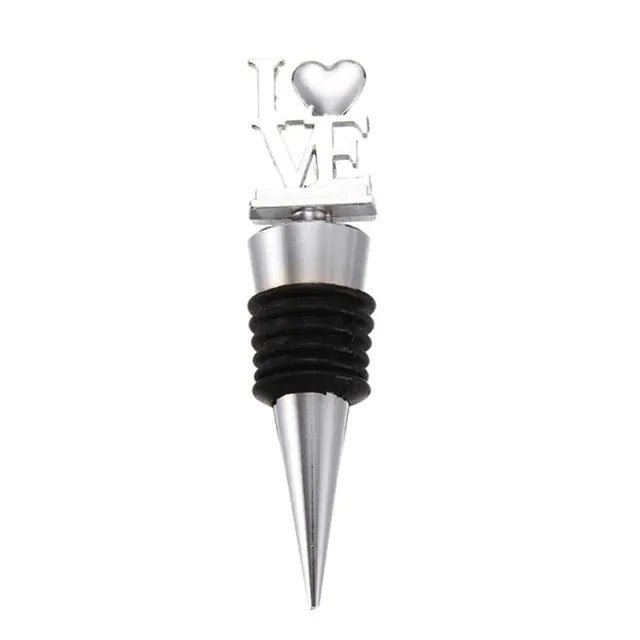 Zinc Alloy Wine Stopper Crystal Wine Champagne Bottle Stopper Vacuum Sealed Wedding Heart Gift Wine Pourer Stopper Dropshipping
