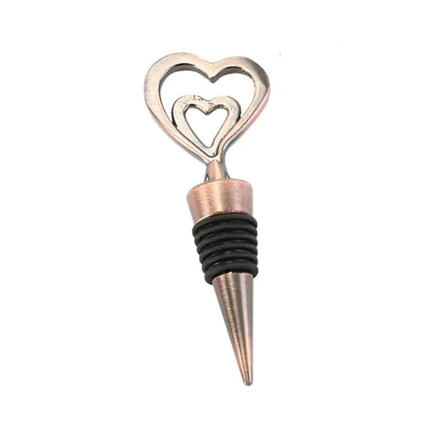 Zinc Alloy Wine Stopper Crystal Wine Champagne Bottle Stopper Vacuum Sealed Wedding Heart Gift Wine Pourer Stopper Dropshipping