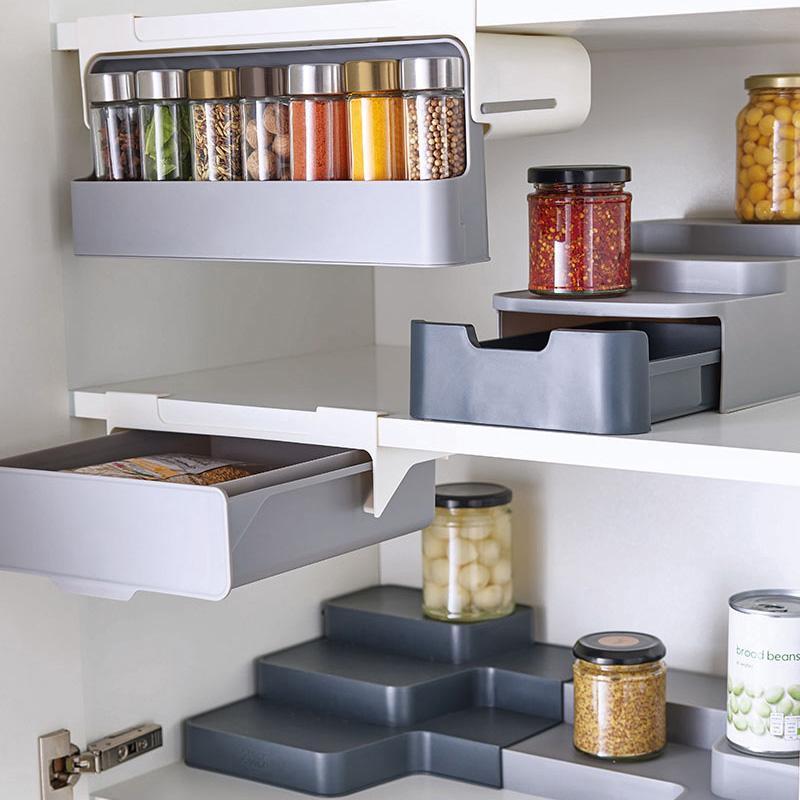 Kitchen Spice Organizer Easy Self-Adhesive Mounting