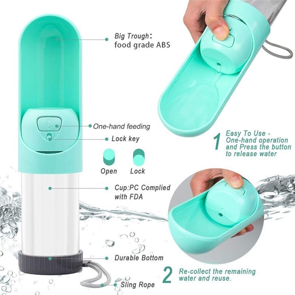 One Click Dog Water Bottle - Portable!