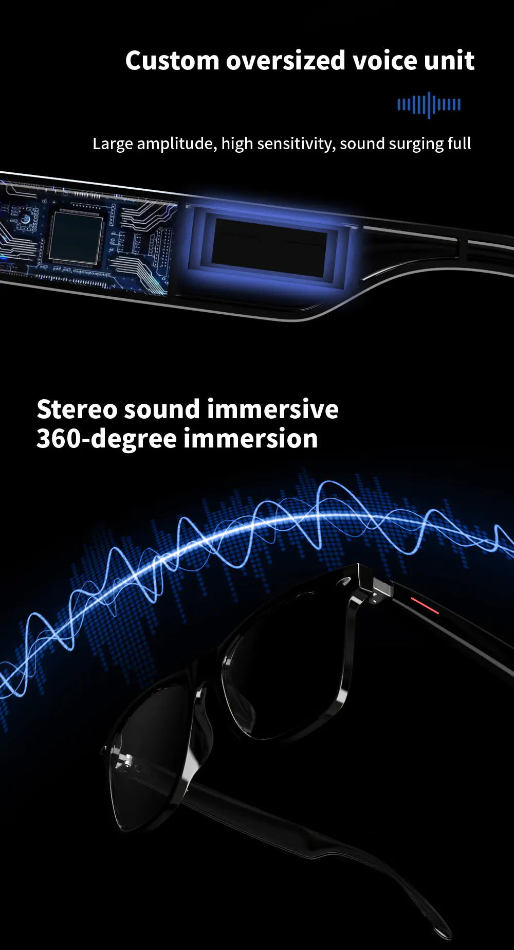 Bluetooth Smart Glasses with Interchangeable Frames